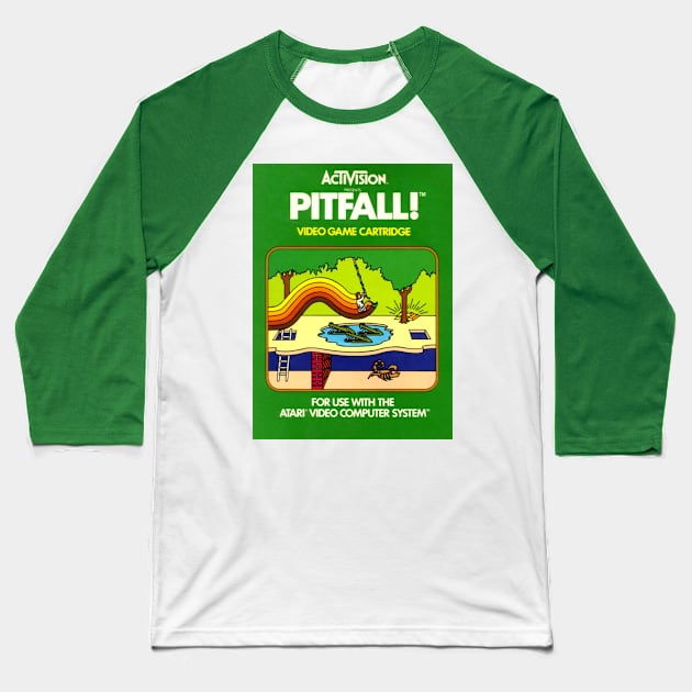 Classic 8-Bit Video Game Box Art - Pitfall! Baseball T-Shirt by Starbase79